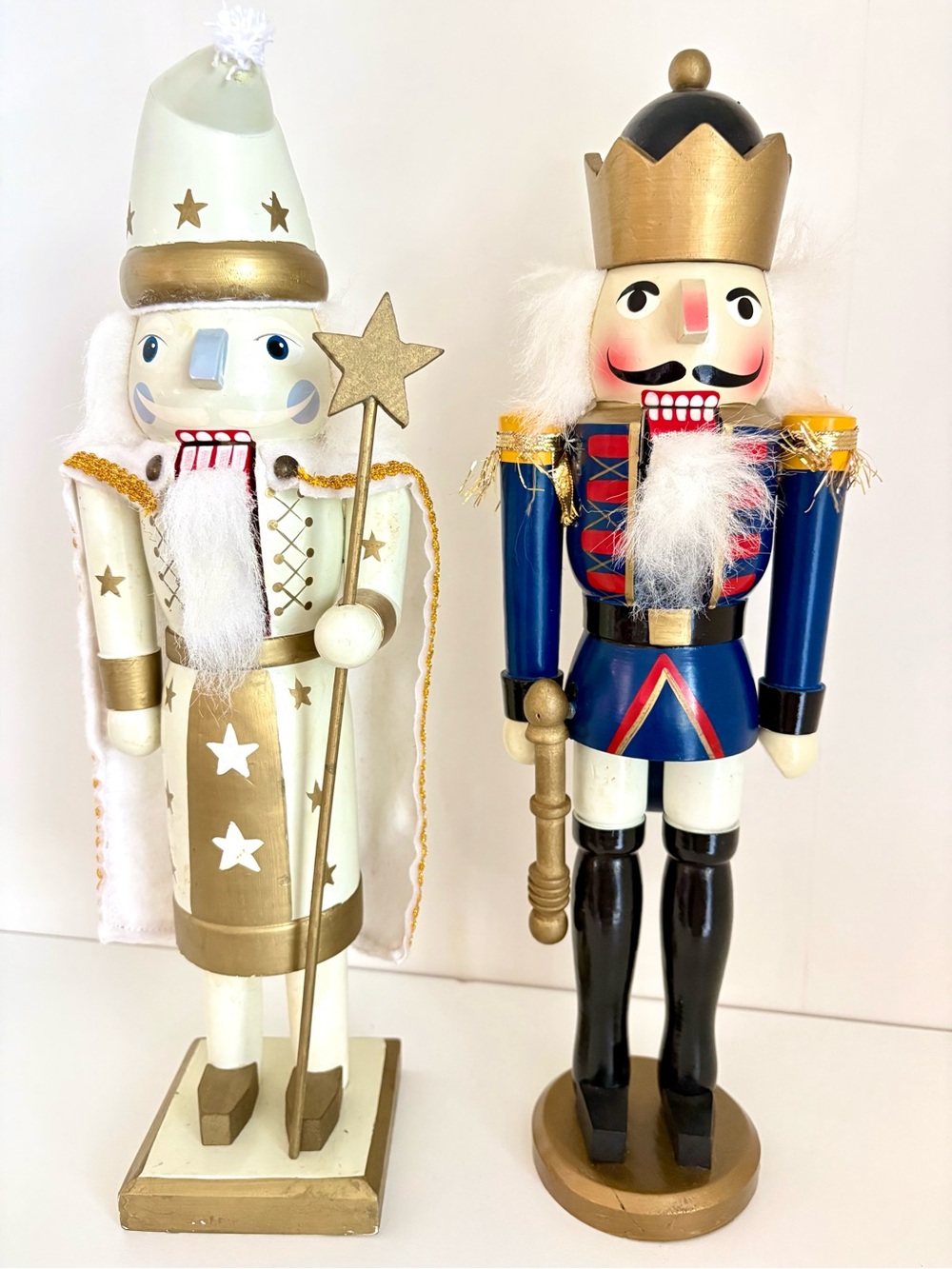 Nutcracker Kings Set of 2 | 15” Hand Painted Wooden Collectible